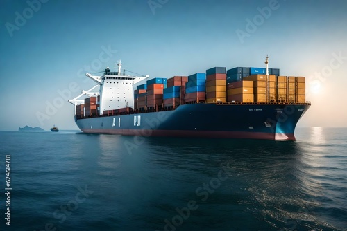 container cargo freight ship Created using generative AI tools