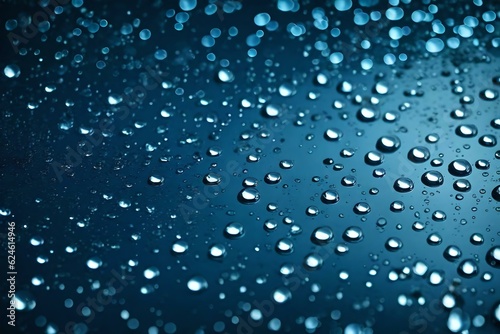 water drops falling on blue background Created using generative AI tools