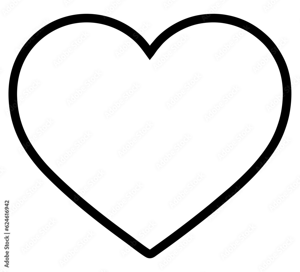 Heart icon outline symbol png download. Love icon line frame. Editable stroke. vector illustration Heart icon outline symbol png download. Love icon line frame. Editable stroke. vector illustration