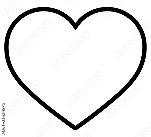 Heart icon outline symbol png download. Love icon line frame. Editable stroke. vector illustration