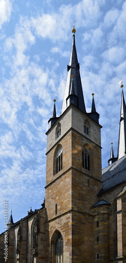 Historical Church in the Old Town of Saalfeld, Thuringia Historical Church in the Old Town of Saalfeld, Thuringia