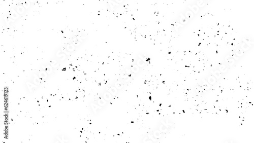 BLACK chaotic spots texture background. Dust, rubbish, dirt isolated on white background. 