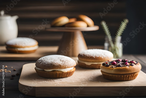 Fresh baked goods on a table