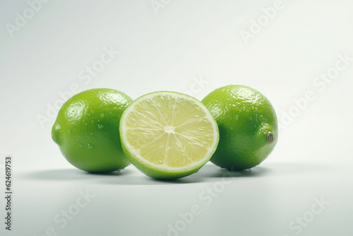 lime on a white