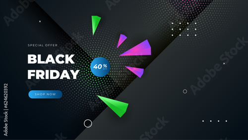 black friday sale abstract polygonal background banner design