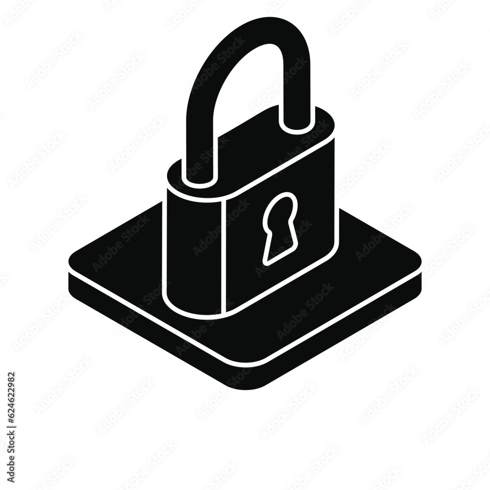 Lock Icon, vector stock illustration. Lock Icon, vector stock illustration.