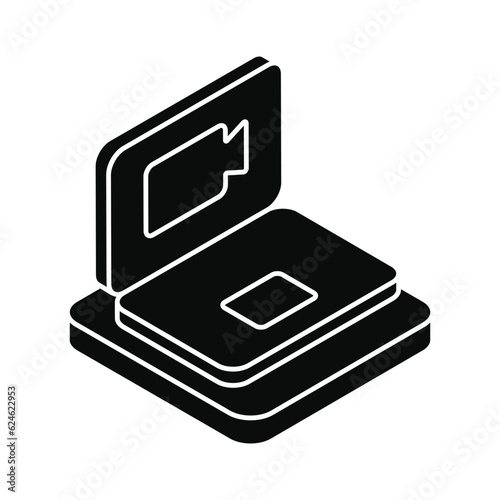 Laptop Icon, vector stock illustration.