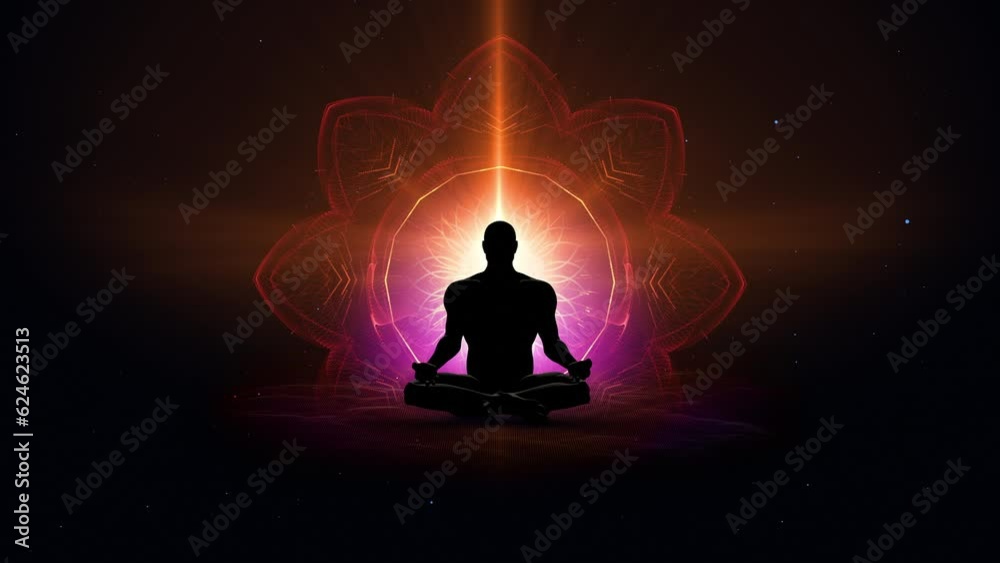 3D animated yoga lotus posture meditation 3D animated yoga lotus posture meditation