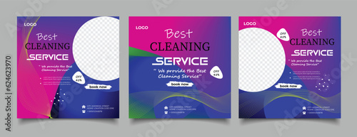  cleaning service for home web banner or facebook cover template