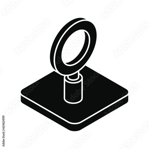 Magnifire Glass Icon, vector stock illustration.
