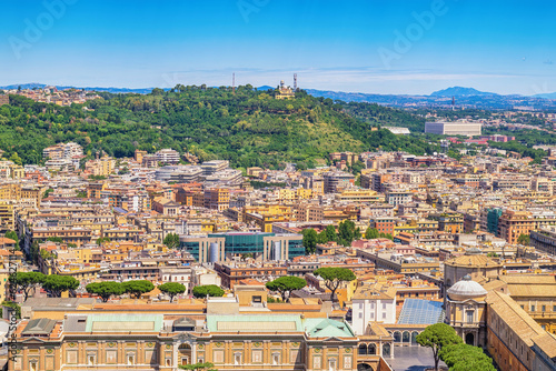 Obraz na płótnie Rome Italy high angle view city skyline w salonie