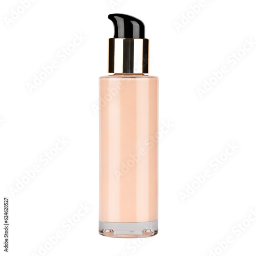foundation face cream in a glass bottle isolated