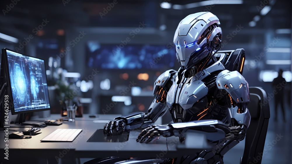 Tech Titan: A Robot Mastering Advanced Computing Tech Titan: A Robot Mastering Advanced Computing
