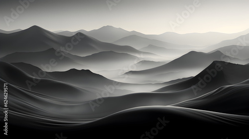 simple artistic background hill white mountain Generative AI photo