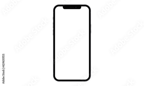 Gray vector smartphone with empty display.