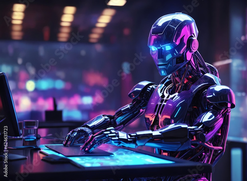 Tech Titan: A Robot Mastering Advanced Computing © Jayasankha