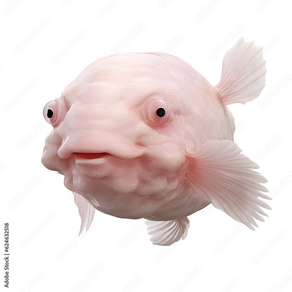 Blob fish isolated on white png transparent background Blob fish isolated on white png transparent background