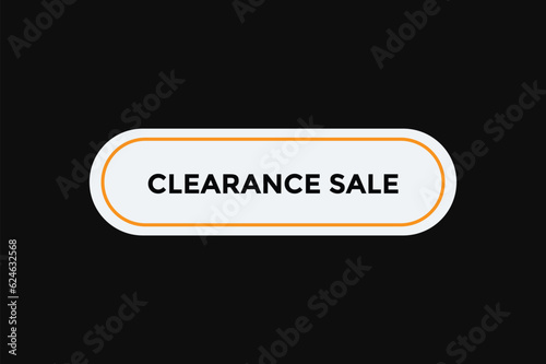 Clearance sale button web banner templates. Vector Illustration 
