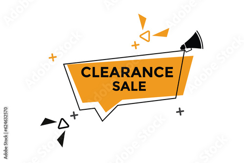Clearance sale button web banner templates. Vector Illustration 
