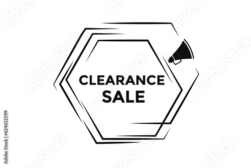 Clearance sale button web banner templates. Vector Illustration 
