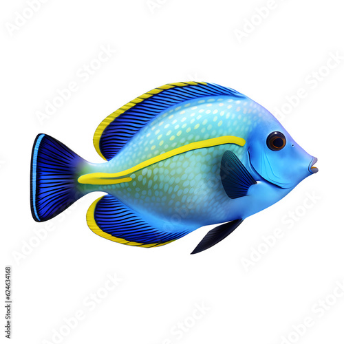 Coloring fish isolated on white png transparent background