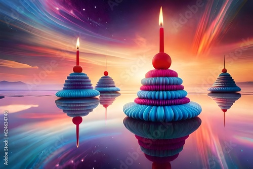 silhouette of a temple at sunset