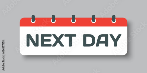 Countdown daily page calendar icon - last next day