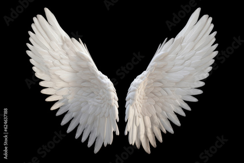 White angel wing isolated
