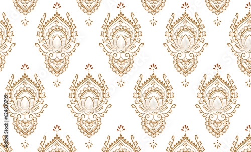 エスニックパターン背景イラスト