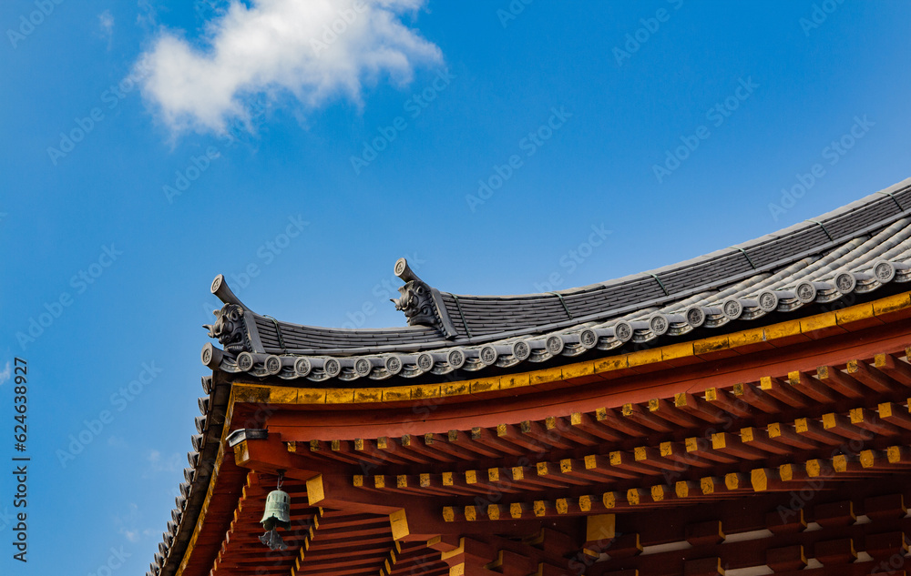 onigawara, ogre or demon tiles, temple roof ornamentation in Japanese architecture