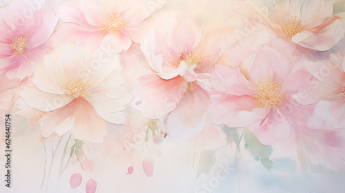 soft and ethereal wallpaper using watercolor techniques, blending gentle hues and delicate brushstrokes AI generative