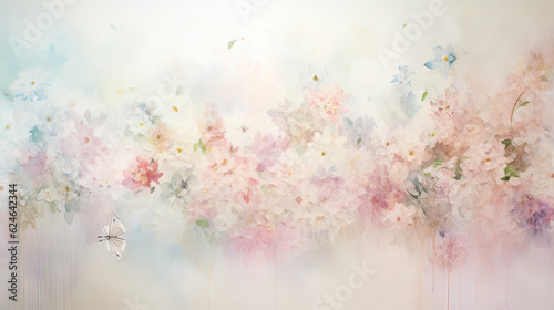 soft and ethereal wallpaper using watercolor techniques  blending gentle hues and delicate brushstrokes AI generative