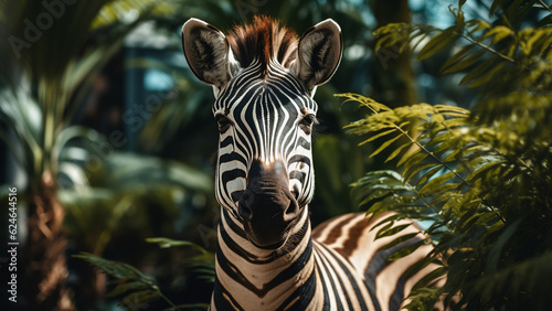 zebra in zoo. generative ai