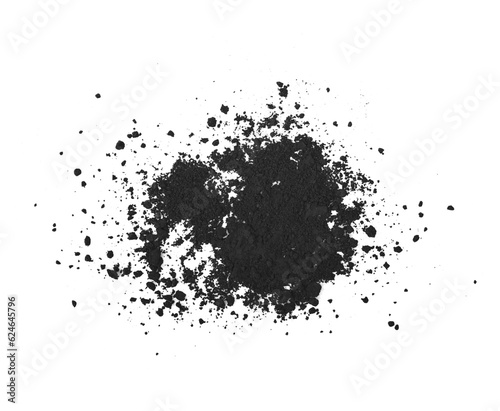 Photographie Charcoal powder on transparent png