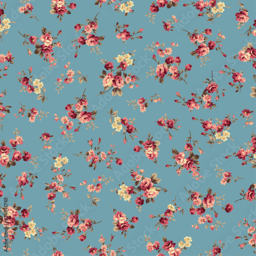 An old-fashioned rose flower pattern perfect for textiles,