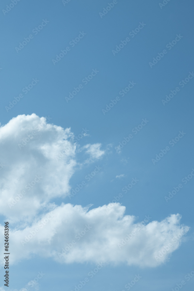 Clear clouds against blue sky in the afternoon.