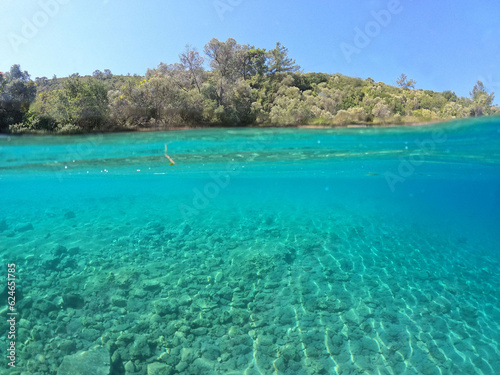 Underwater world of Mediterranean Sea. Turkey