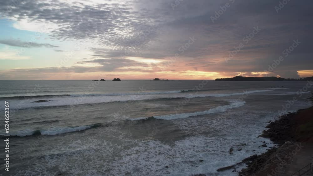 sunset on the beach in Aceh, Indonesia
