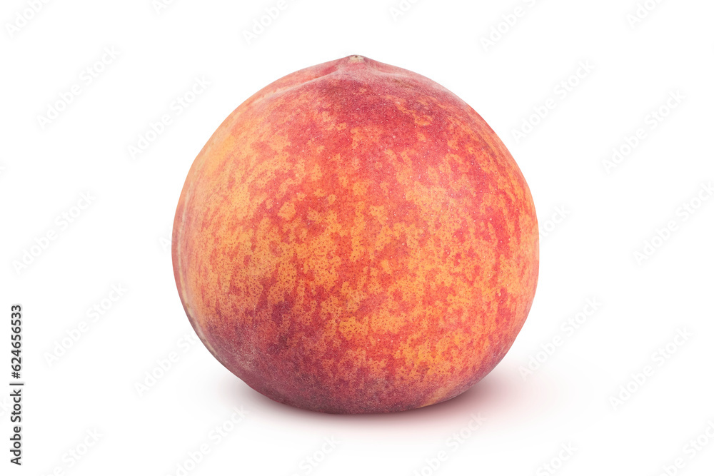 Peach on an isolated white background Peach on an isolated white background