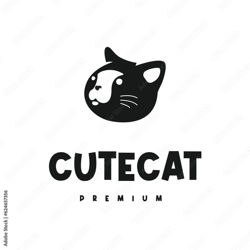 Vector cat logo design vector illustration Vector cat logo design vector illustration