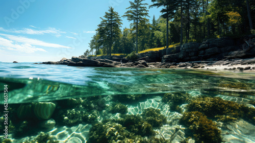 Cool water off the Canadian coastline. Generative AI