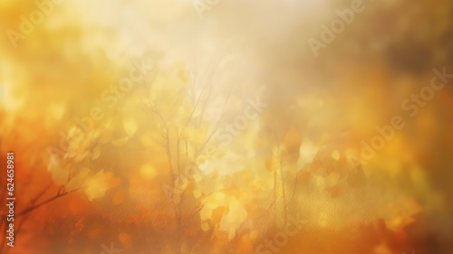 abstract light autumn background yellow leaves autumn mood change of season. Generative AI