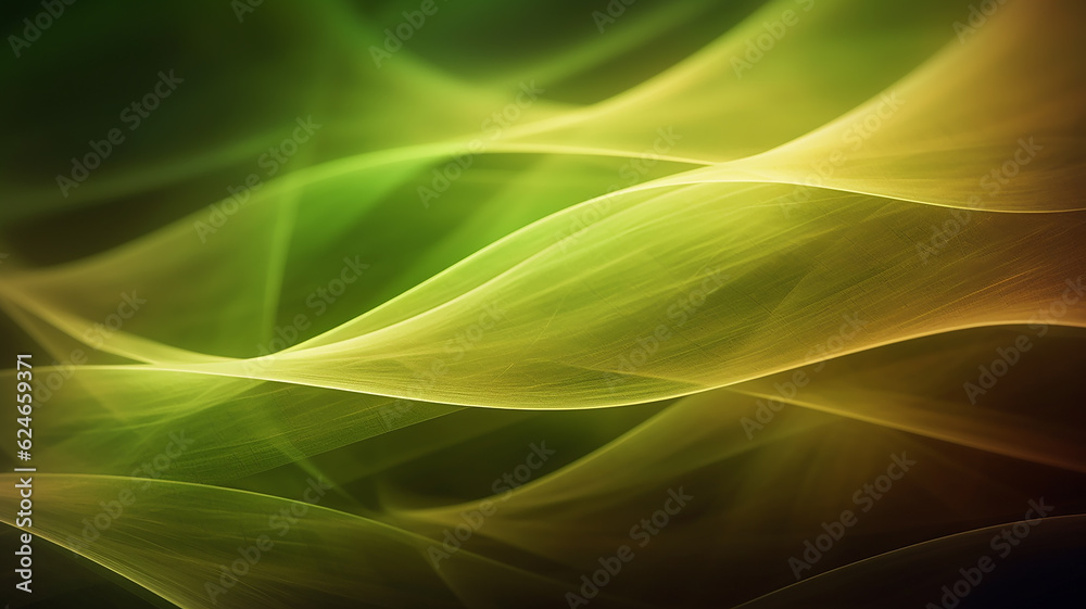 Fototapeta premium abstract green line background. Generative AI