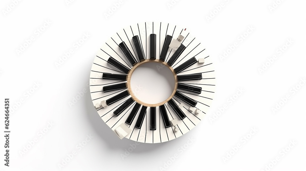 logo piano keys on a white background spectrum. Generative AI