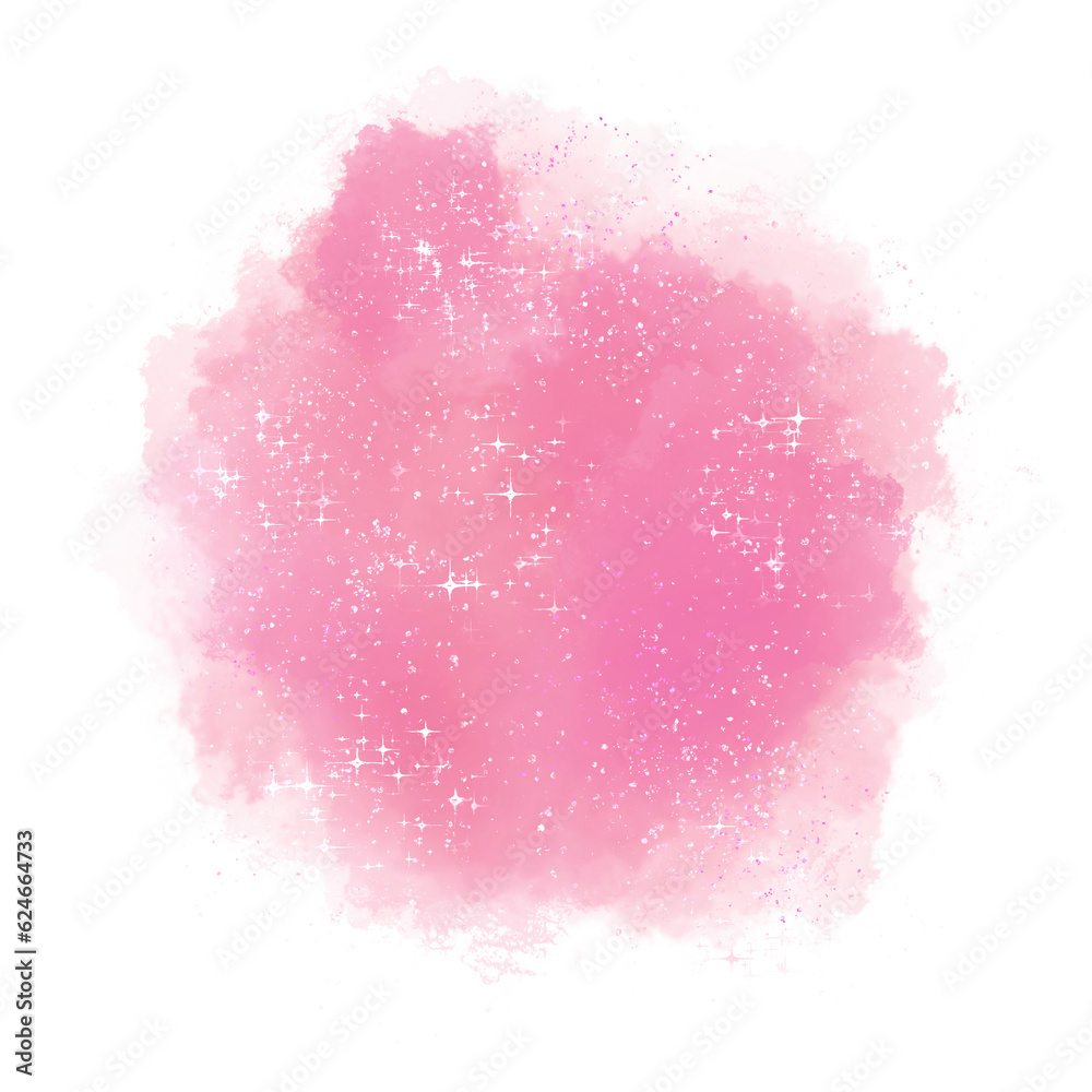 Pink Abstract Watercolor Art Illustration