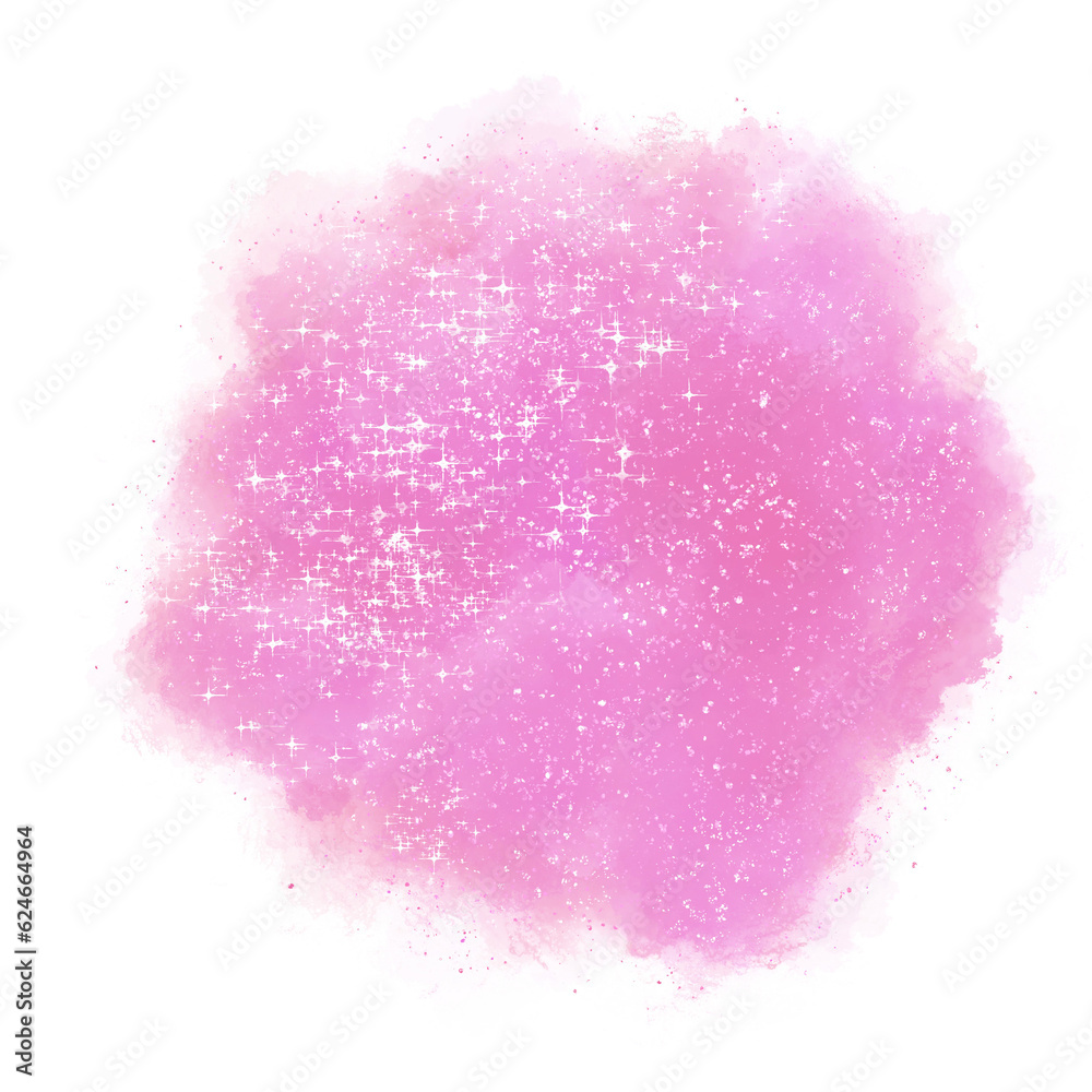Pink Abstract Watercolor Art Illustration