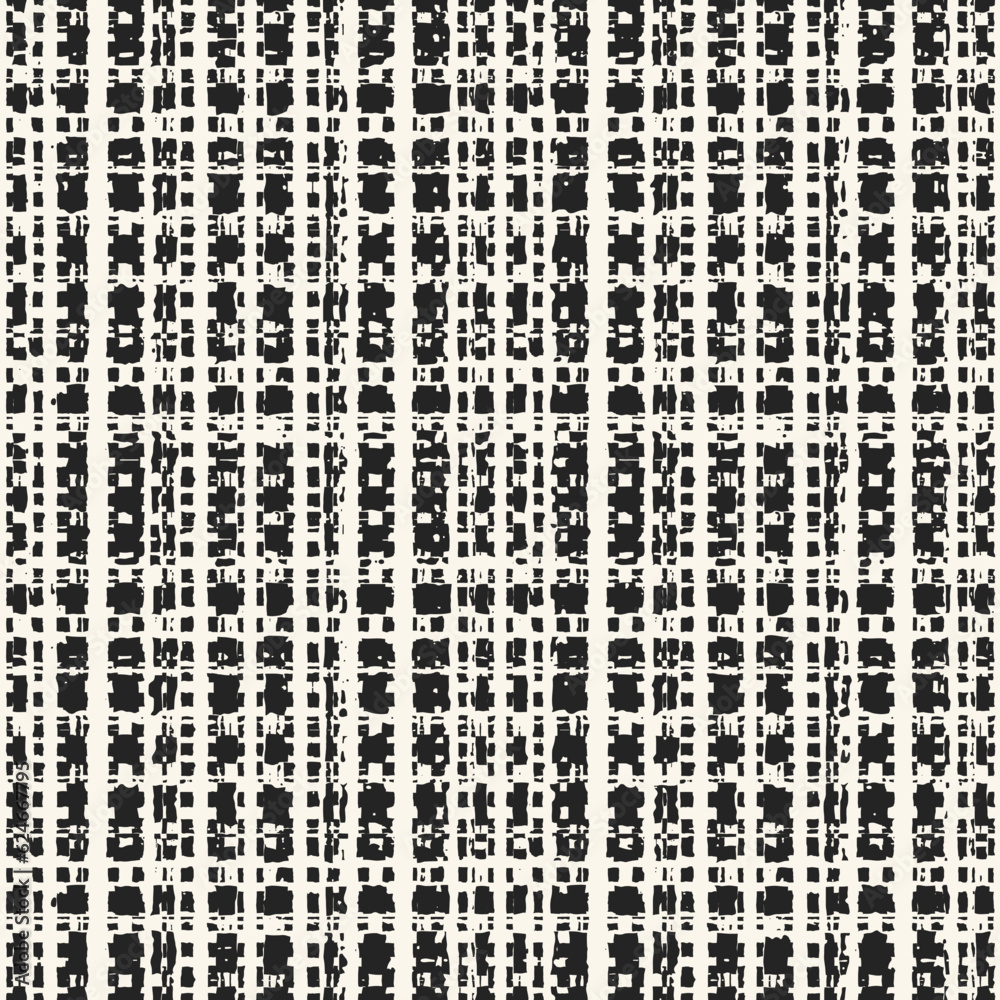 Monochrome Rough Weave Textured Checked Pattern Monochrome Rough Weave Textured Checked Pattern