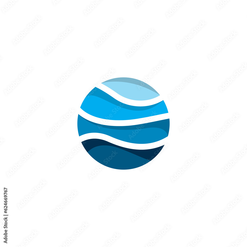 Blue Wave Abstract Logo. Water Logo. Ocean Abstract Vector Blue Wave Abstract Logo. Water Logo. Ocean Abstract Vector