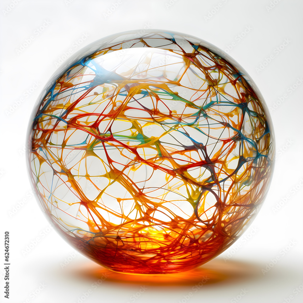 A neural network in a glass sphere