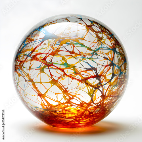 A neural network in a glass sphere